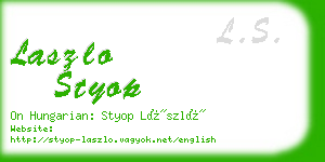 laszlo styop business card